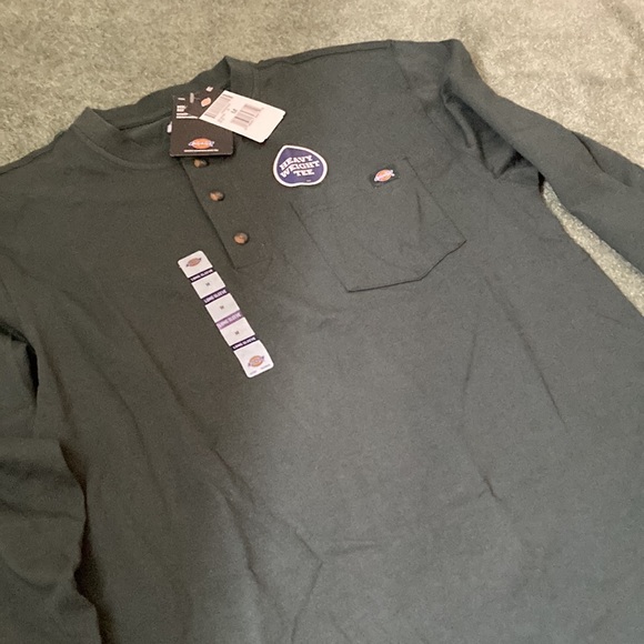 Dickies Hunter Green Long-sleeved Henley - Medium with tags - Never worn - Picture 3 of 5